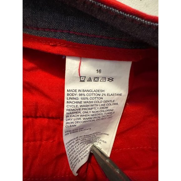 Nautica NWOT Sz 16 Red Short - Picture 7 of 8